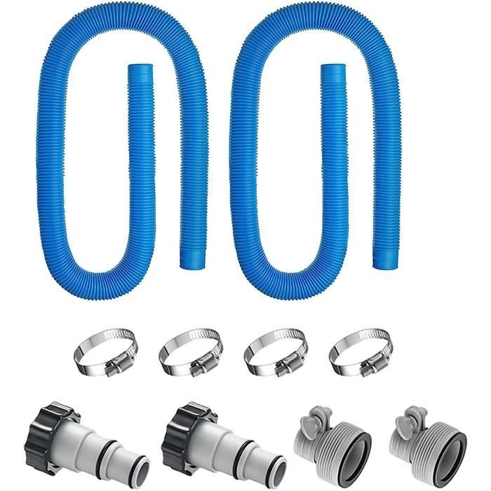 Lot De 3 Adaptateurs En T Pour Tuyau Piscine Modèle 28273 – Étanchéité Parfaite, Anti-Rouille Bleu