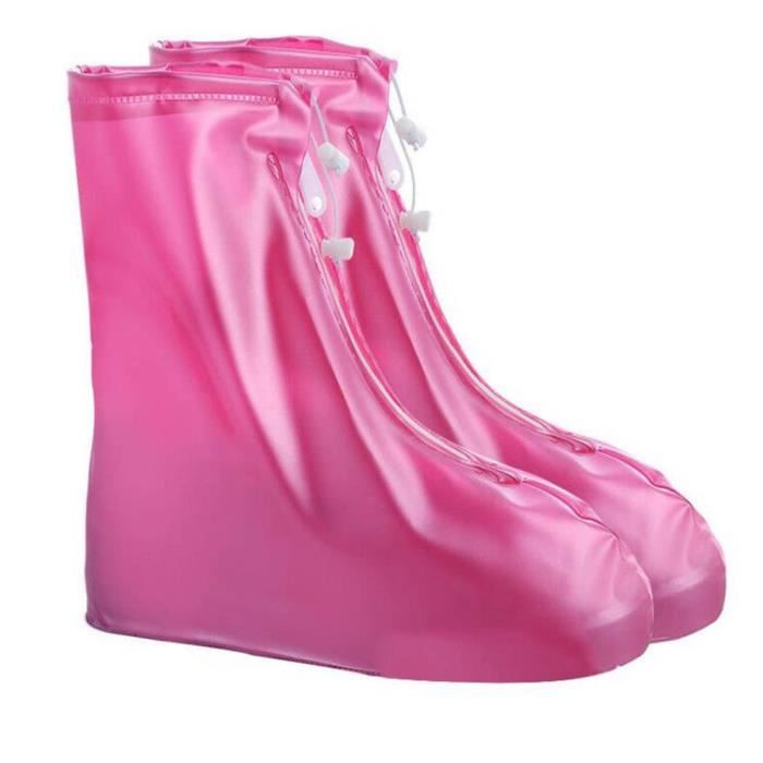 bottes caoutchouc rose