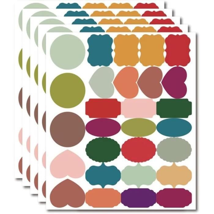 Polyvalence Sticker Polyvalent Étiquettes De Tableau Colorées Stickers D'Étiquettes Avec ...