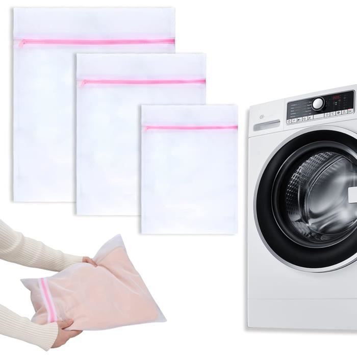 Filets Linge Machine Laver – 3 Tailles (30x30 à 50x50) – Double Couche Avec Fermeture éclair – Protection Soutiens-gorge
