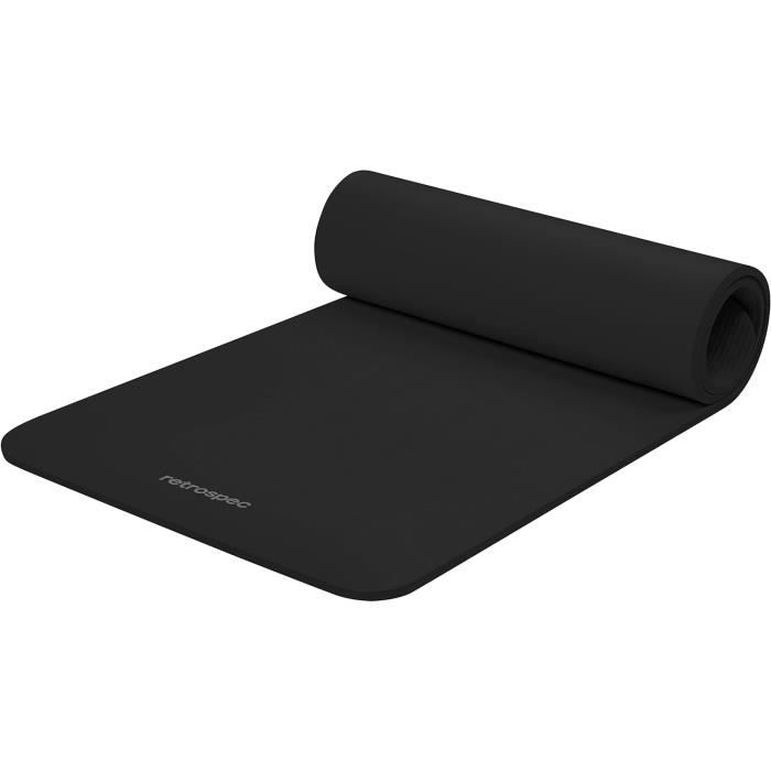 Tapis De Yoga Extra épais Retrospec Solana - Confort Antidérapant Pour Homme Et Femme - 2,5 Cm / 1,27 Cm - Idéal Pour Le Yoga, Le Fitness Et La Méditation