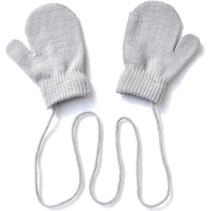 Moufle Enfants hiver chaud solide tricoté mignon avec des gants de