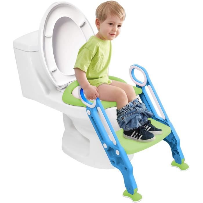 Réducteur Toilette Bébé LEAZZLE - Siège Pliable Antidérapant - Portable Avec Sac - Apprentissage Propreté