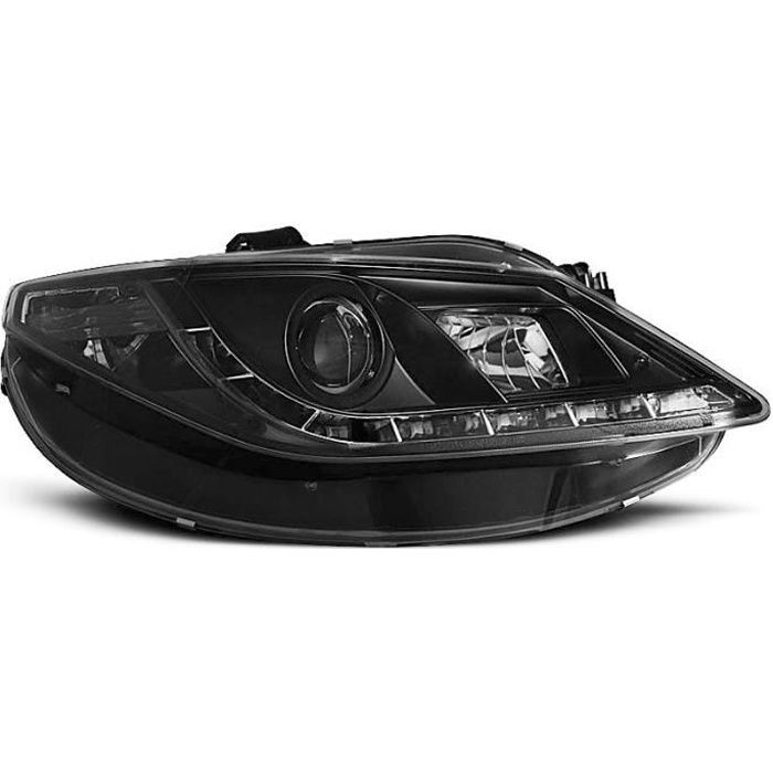 Paire de feux phares Seat Ibiza 6J 08-17 Daylight led noir (E18)