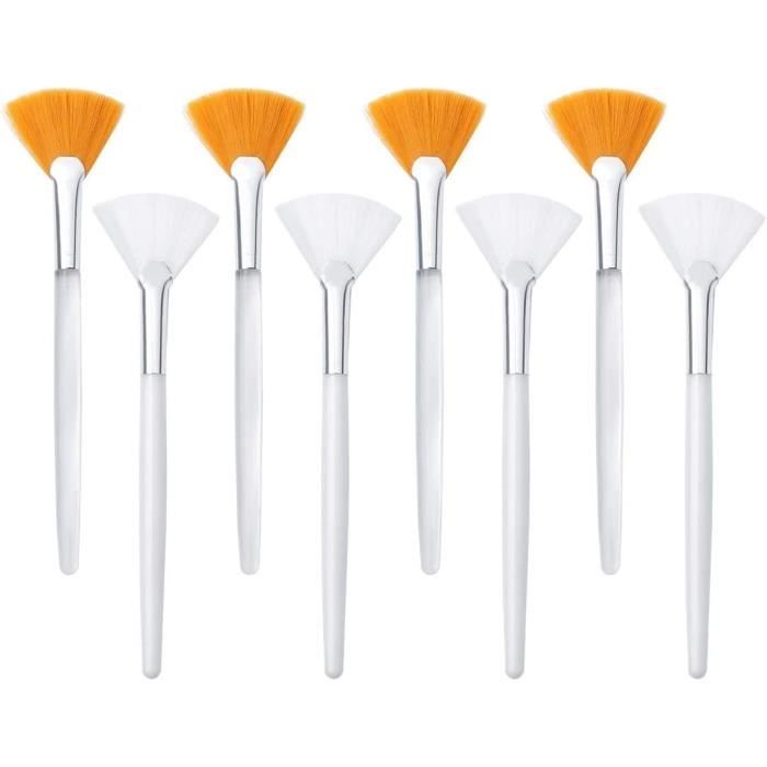 Lot De 6 Pinceaux Correcteurs / Applicateurs Masque - Éponge, Aluminium, Bois - Neuf