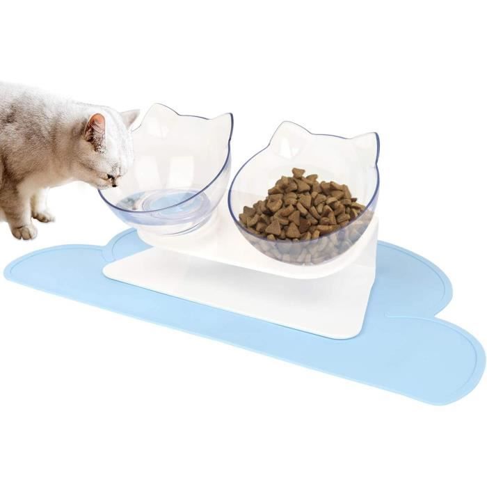 Gamelle pour chat Double gamelle pour chat avec support surélevé