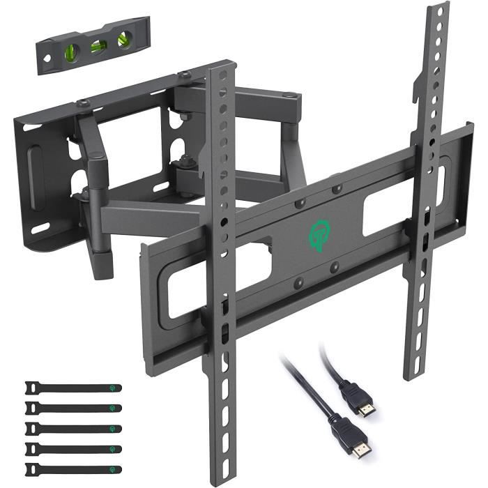 Support Mural TV PUTORSEN Pour 32-70 Pouces - Orientable Inclinable Jusqu'à 50 Kg VESA 400x400