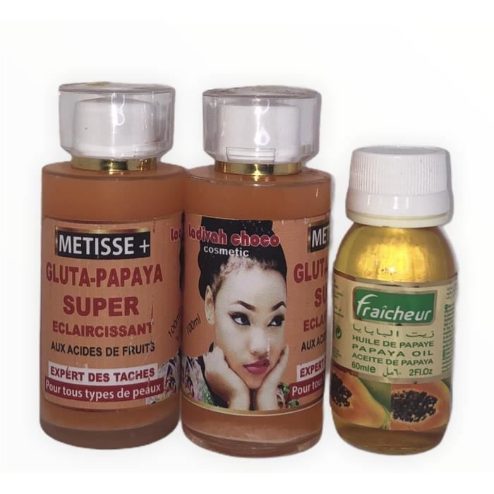 Crème éclaircissante Miss Soudan - 300ml, Glutathione Papaya, Résultat En 5 Jours, Neuf