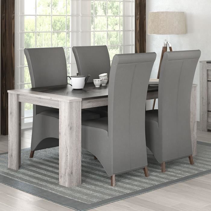 Table Moderne 180 Cm Couleur Chene Gris Angus L 180 X P 100 X H 80