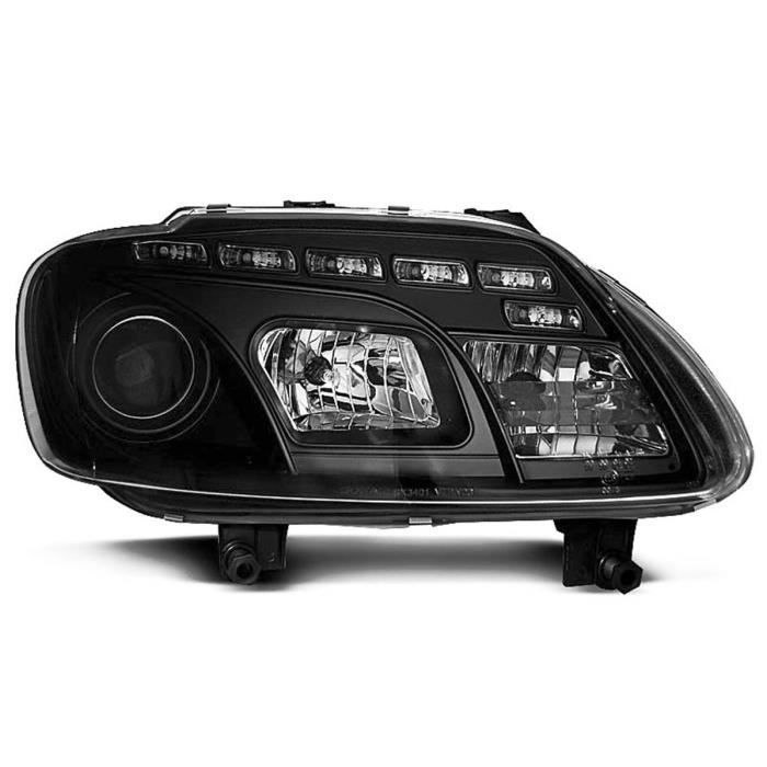 Paire de feux phares VW Touran 03-06 Daylight led noir