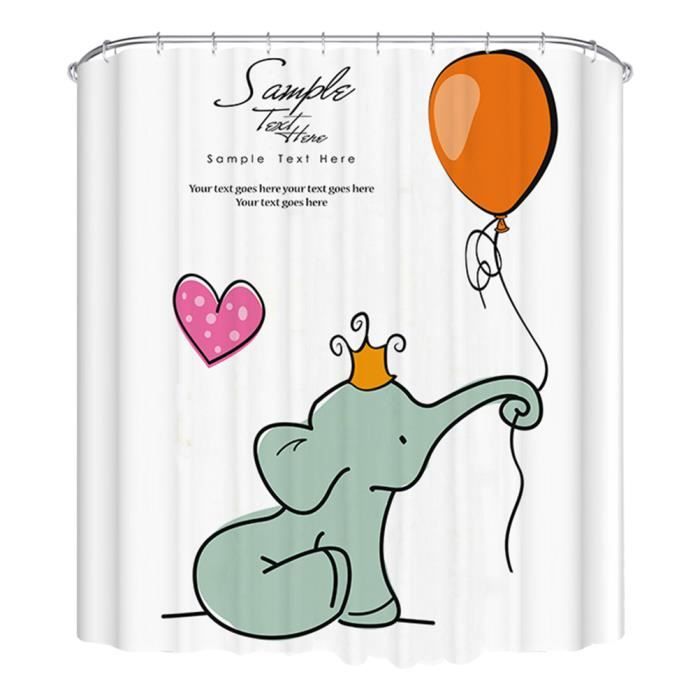1 Pc Creatif Elephant Impression Dessin Anime Rideau De Bain Mode Etanche De Douche Pour La Maison Salle De Dortoir 180x150 Cm Achat Vente Rideau De Douche Cdiscount