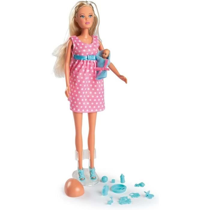 Simba enceinte poupee mannequin 29cm bebe 5cm ventre amovible 10 accessoires inclus 105733315 Cdiscount Jeux Jouets