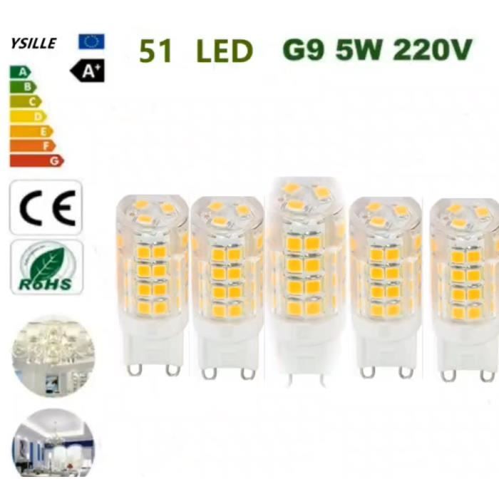 Ampoules LED G9 pour Lampe de Bureau Ampoule LED G9 2W Blanc Chaud