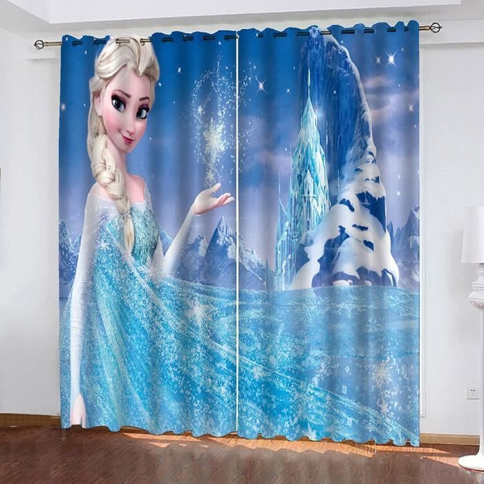 YONGFOTO - Rideaux Enfants Nuages Cartoon 168x229 Cm - 2 Panneaux Œillet - Tissu Occultant Bleu Ciel - Chambre, Salon, Salle De Jeux