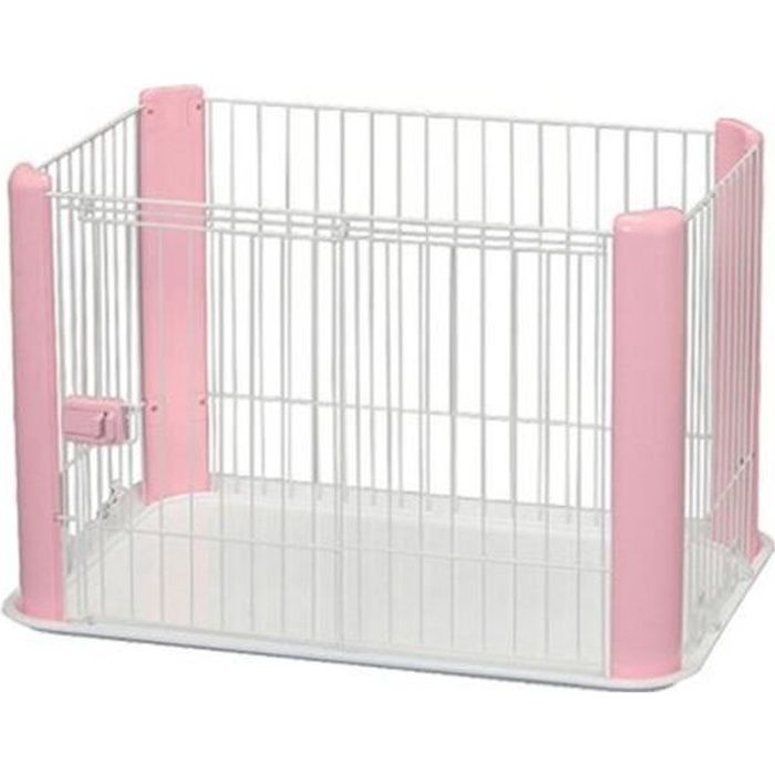 Comparer les prix de IRIS OHYAMA -  Parc à chiot / Enclos d'intérieur - Crochets de fermeture - Pour chien - Pet Circle - Rose