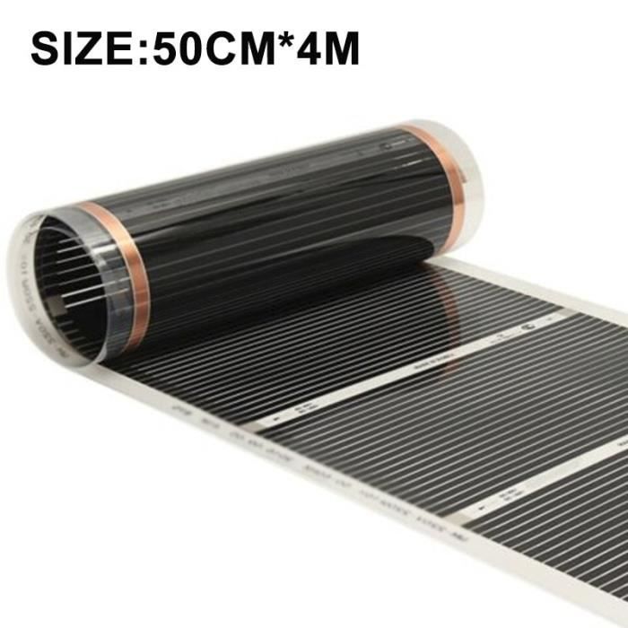 Film Chauffant Infrarouge Au Carbone 80W Pour Sol - Parfait Pour Parquet, Laminé Et Vinyle