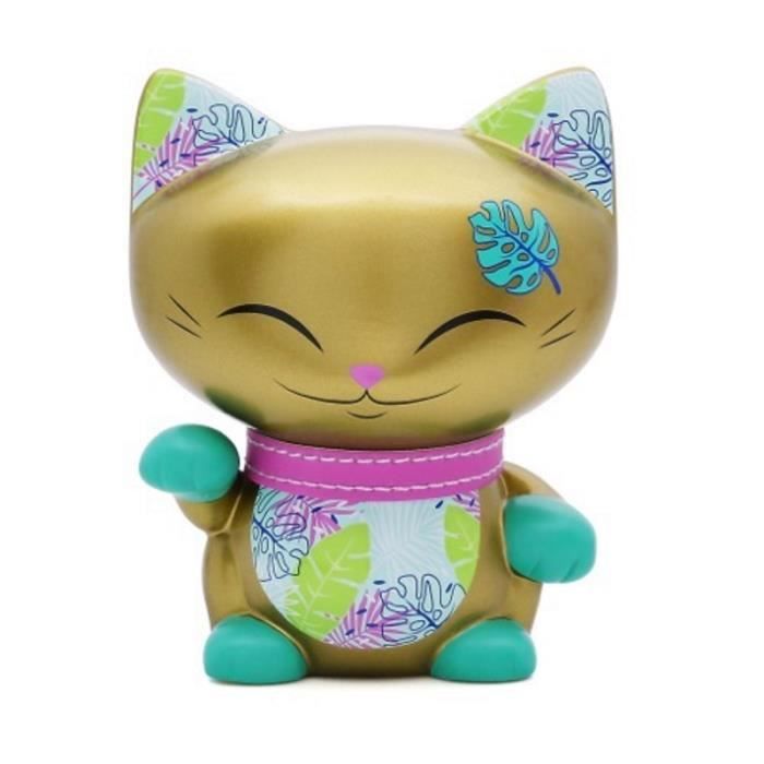 Chat Porte Bonheur Mani The Lucky Cat Dore Collier Rose Cdiscount Jeux Jouets