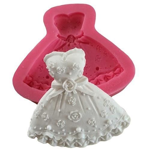 1 Pc Robe De Mariage Fondant Moule Cupcake Gateau Diy Fondant