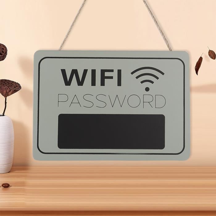 Panneau WiFi Rétro En Bois - Affichage Mot De Passe Pour Café, Librairie Ou Maison | Style Tableau Noir