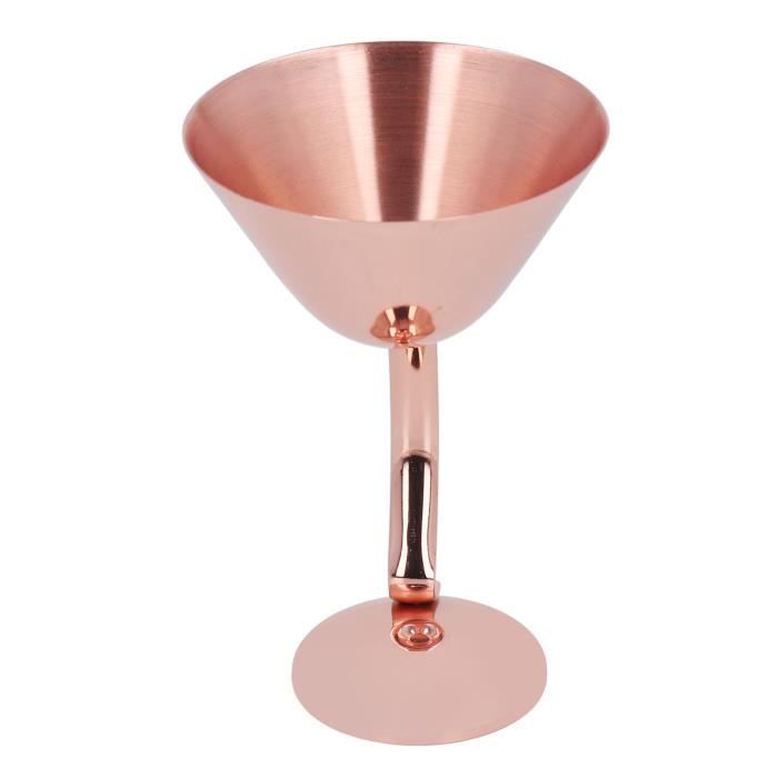 HURRISE Verre à vin en métal 150 ml Acier Inoxydable Martini Cocktail