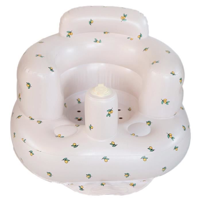 Siège Bébé Gonflable Portable Avec Pompe Intégrée - Pour Bébés 3 à 9 Mois - Harnais Sécurité & Design Dinosaure - Idéal Voyages, Bain, Repas - 4