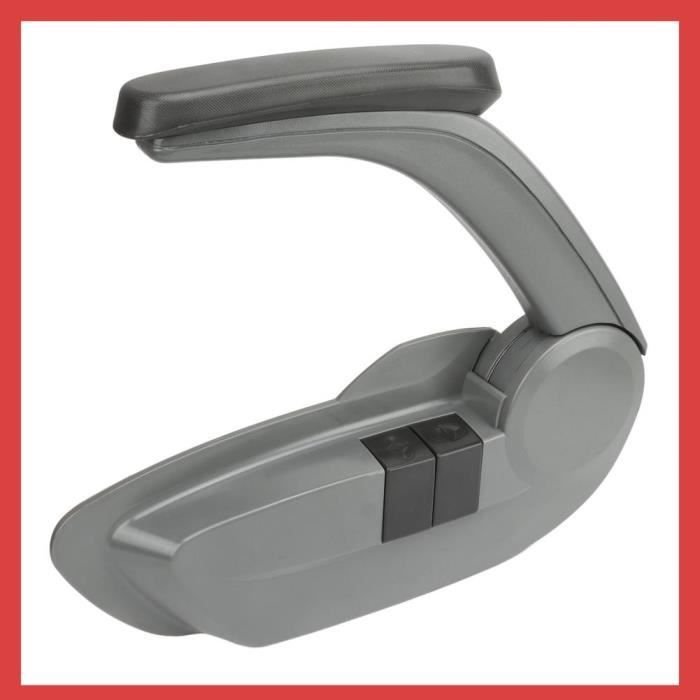 Accoudoir Universel Gauche Pour Siège Auto - Cuir PU Noir, Réglable, 38.5 Cm