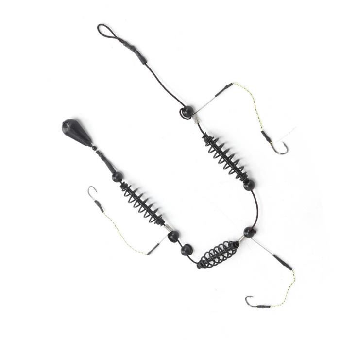 Cage De Leurre De Pêche 3 Hameçons 30g - Lot De 3 Pièces, Piège à Poisson Appât, Panier D'Alimentation Pour Pêche En Mer