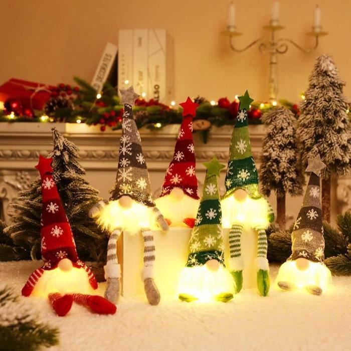 Lot De 12 Gnomes De Noël En Peluche - Lutins Suspendus 17 Cm - Décoration Sapin, Maison, Couronne