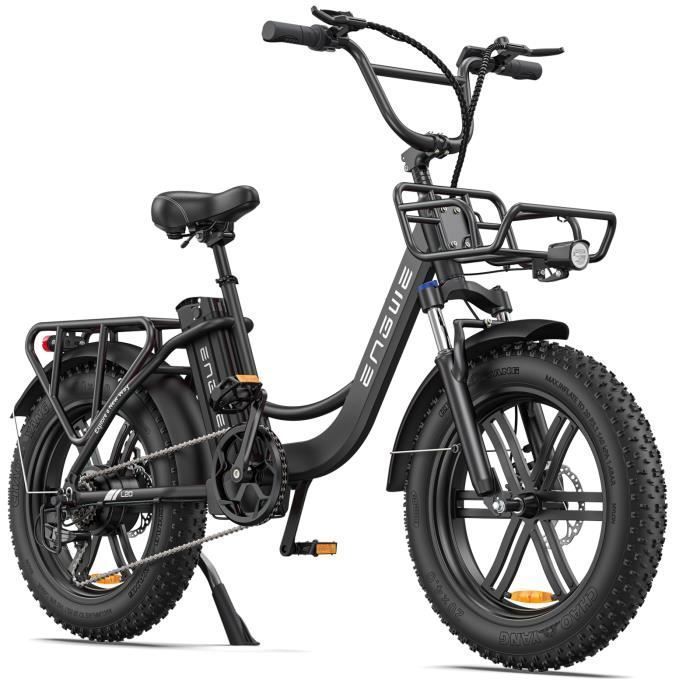 velo electrique femme ENGWE L20 Autonomie 115km 20 Pouces draisienne électrique 25km/h VTC fat bike de ville 48V13Ah Vert