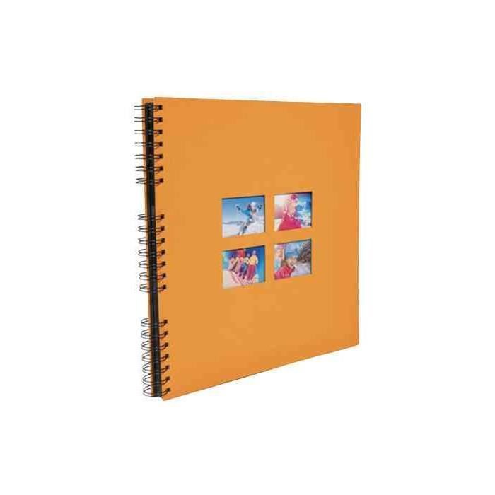 Album photos à spirales MILANO 320 x 320 mm,orange Cdiscount Beaux