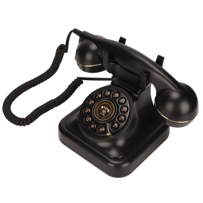PAR - Téléphone fixe vintage élégant téléphone filaire vintage combiné de bureau antique