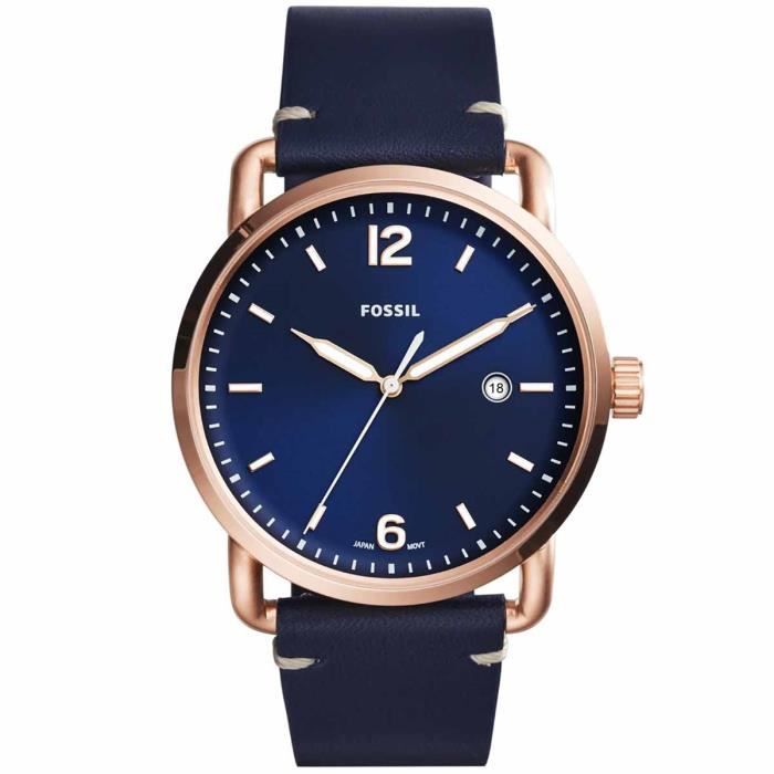 Montre fossil bleu homme discount