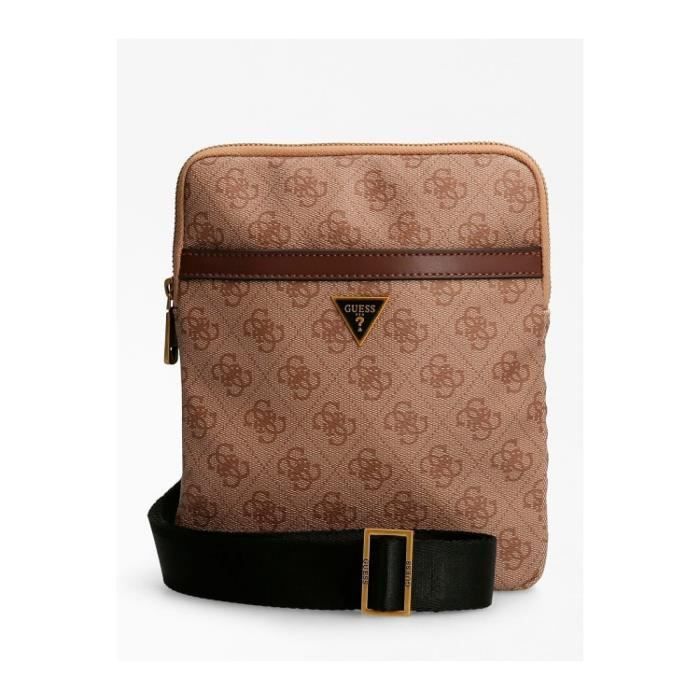 Sacoche taille S imprim logo Guess jeans Homme U Beige