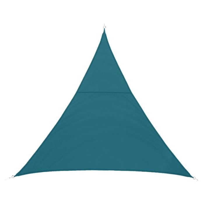 Voile d'ombrage triangulaire Shae Bleu canard - Hespéride - Protection anti-UV - 300x300x300cm - 280g/m²