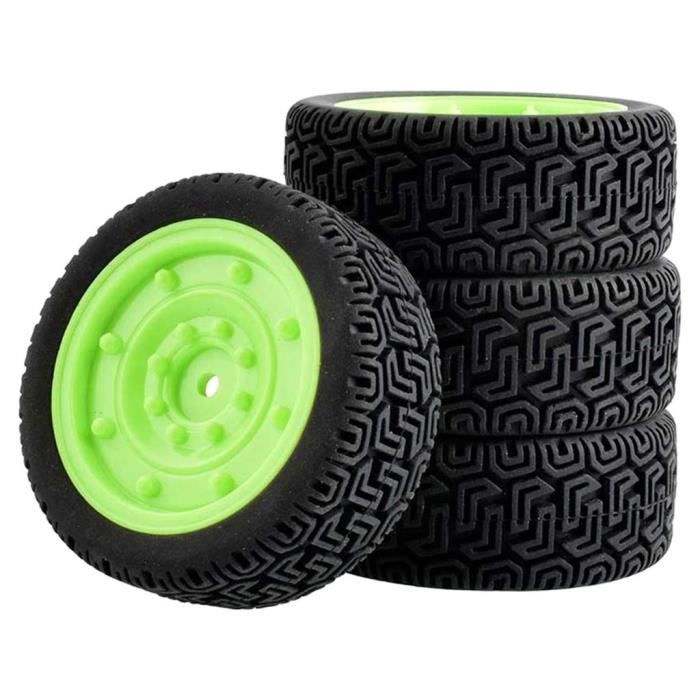 Roues Et Pneus 1/10 RC - 12mm Moyeux - Pour Camion Sur Chenilles Et Buggy - Neuf
