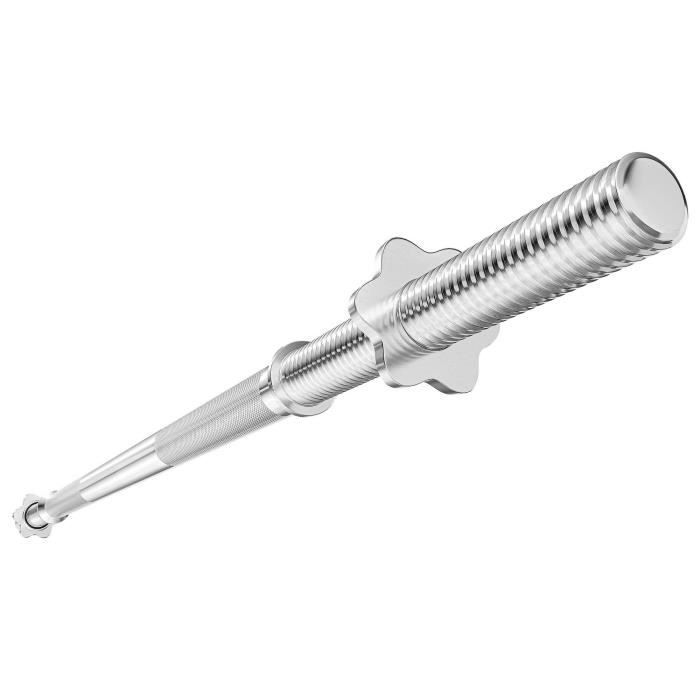 Hop-Sport Barre de musculation droite en acier chromé de 150 cm avec filetage Diamètre de 30 mm Poignée antidérapante Home gym