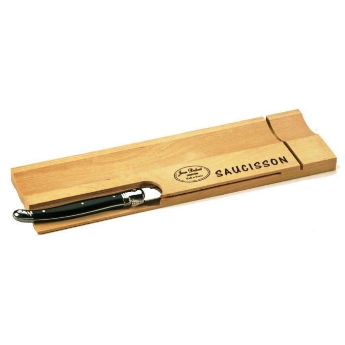Laguiole Jean Dubost 11313 Planchette Saucisson et Couteau Noir