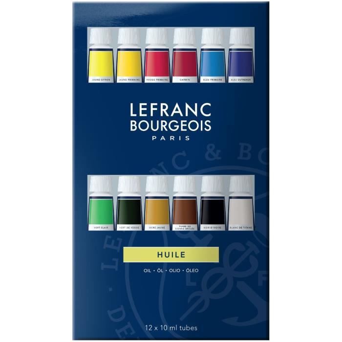 Coffret Peinture à l'Huile Fine 12 Tubes x 20 ml - Lefranc Bourgeois