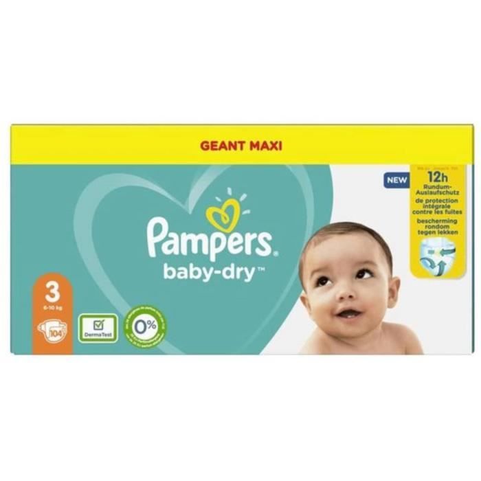 Couche Jetable Bebe Limics24 BabyDry Taille 3 104 Couches Jusqu À