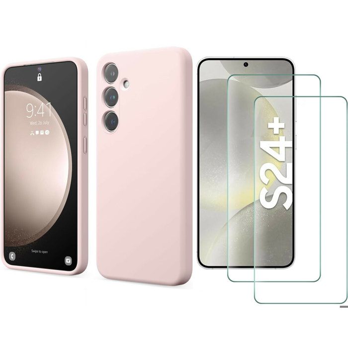 Coque Silicone IPhone 17 Pro Max Noir + 2 Verres Trempés - Pack Little Boutik, Neuf Sous Blister