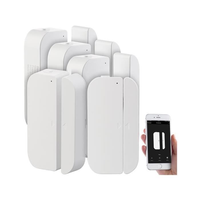 5 détecteurs d'ouverture de porte/fenêtre connectés