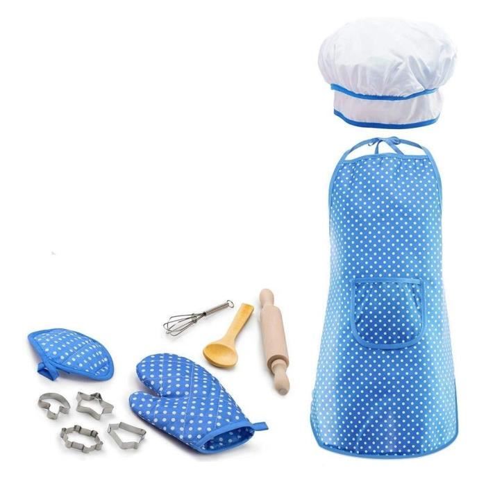 11pcs Jeu D Imitation Cuisine Pour Enfant Treillis Style Chef Jeu De Role Avec Costume Habiller Et Accessoires De Cuisine Achat Vente Chapeau Perruque Cdiscount