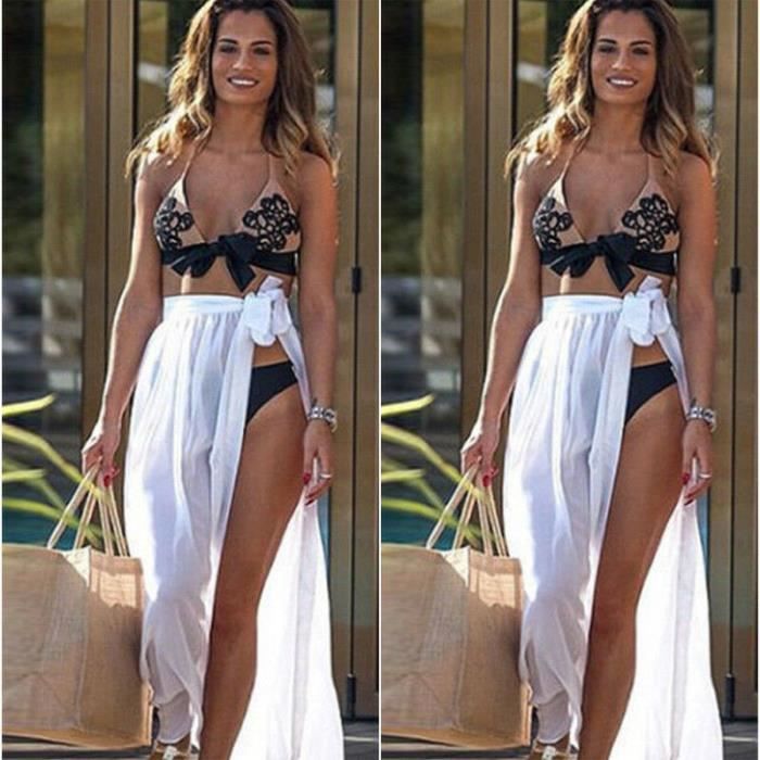 Jupe Mini jupe ronde transparente pour femmes cover up pour bikini