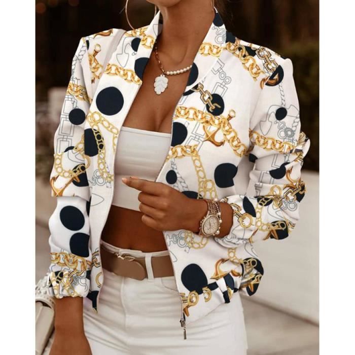 Veste imprimé store fleuri femme