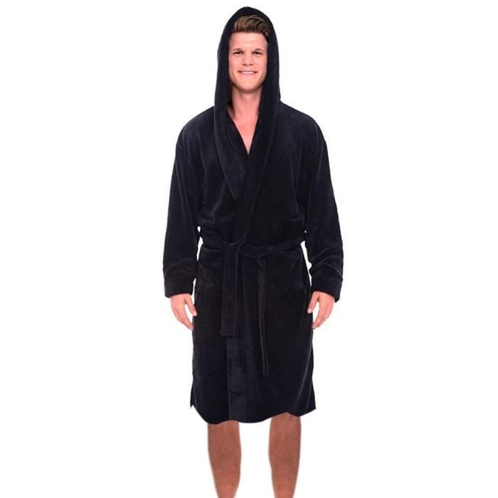 Robe de chambre best sale homme polaire avec capuche