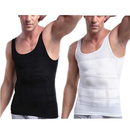 Lot de 2, Debardeur Amincissant Sculptant Homme, Débardeur de Compression, Gaine Ventre Plat Minceur Invisible