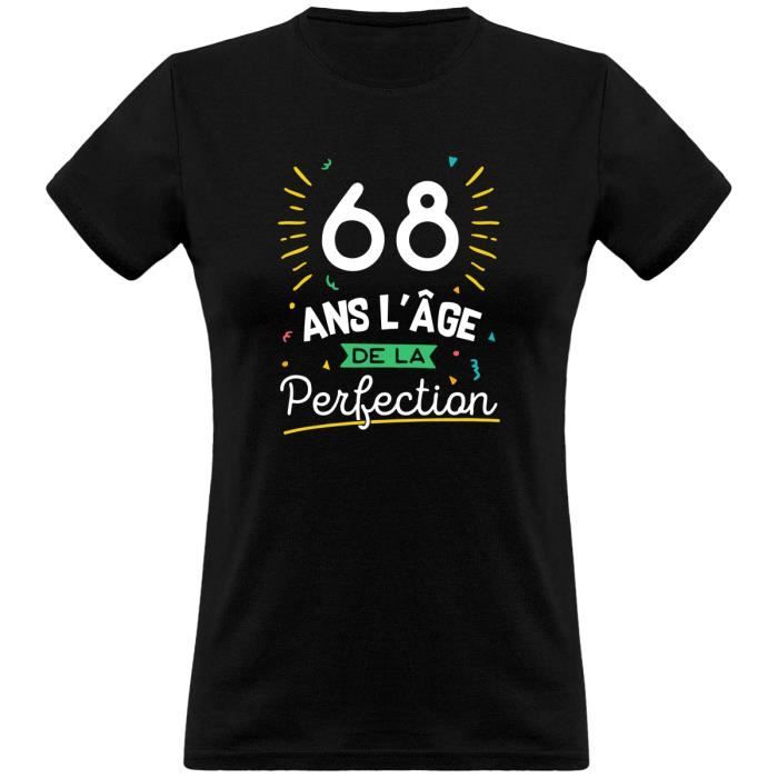 68 Ans La Perfection T Shirt Femme Humour Anniversaire Cadeau Imprime En France Black Achat Vente T Shirt Cdiscount 68 Ans La Perfection T Shirt Femme Humour Anniversaire Cadeau Imprime En France Black Achat Vente T Shirt Cdiscount