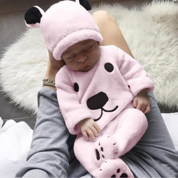Tenues Chaudes D'hiver Nouveau-né Bébé Fille Garçon Mignon Longue
