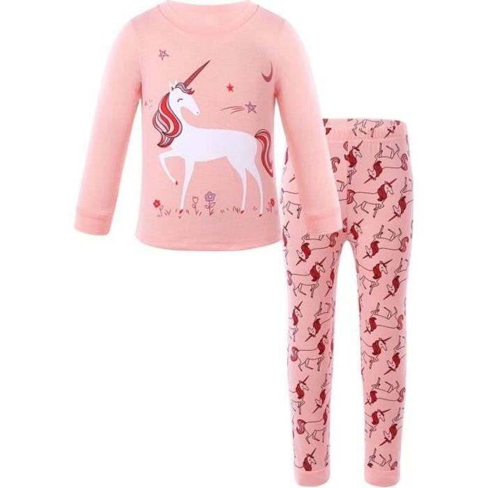 YIZYIF Enfant Fille Ensemble de Pyjama Licorne V tement de Nuit