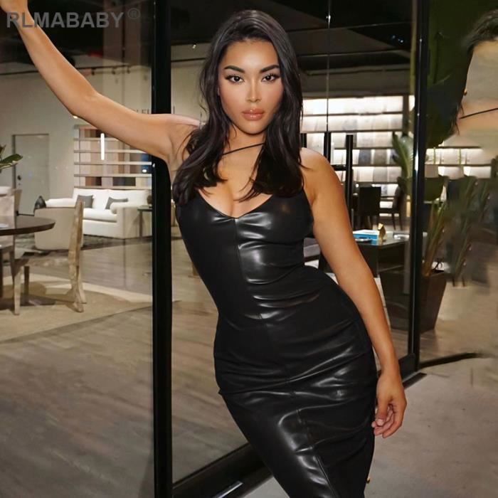 Robe cuir longue outlet